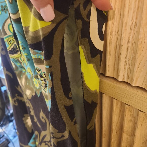 "Donna Morgan Sleeveless Paisley Fit & Flare Dress, Size 6" - Picture 8 of 12